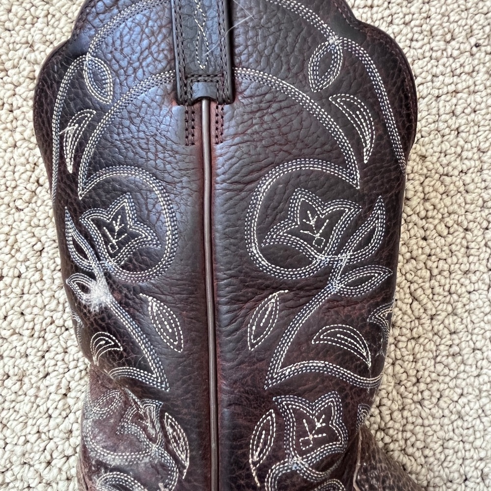 Ariat Brown Western Style Heeled Cowboy Boots - Picture 8 of 12